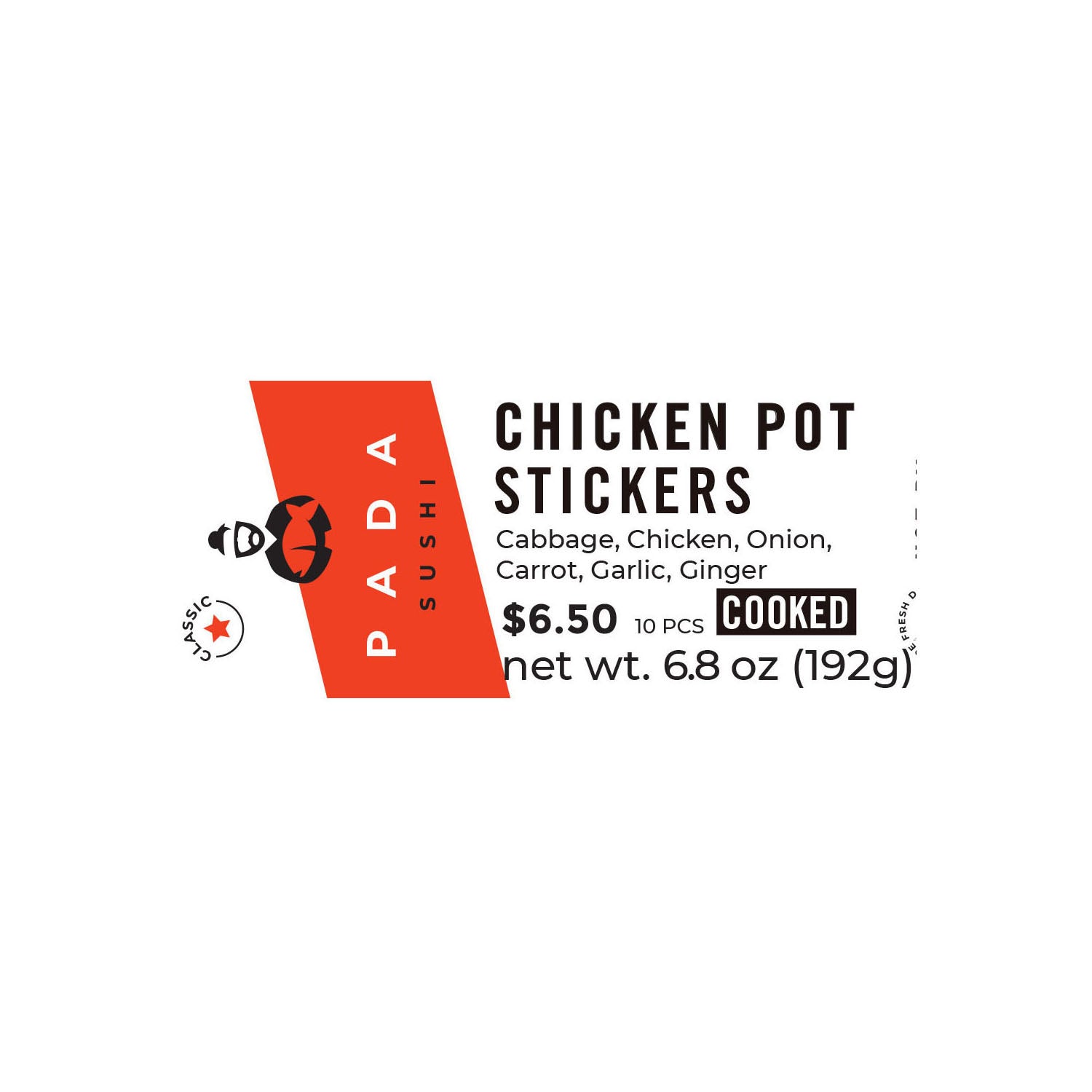 Label - Chicken Pot Stickers