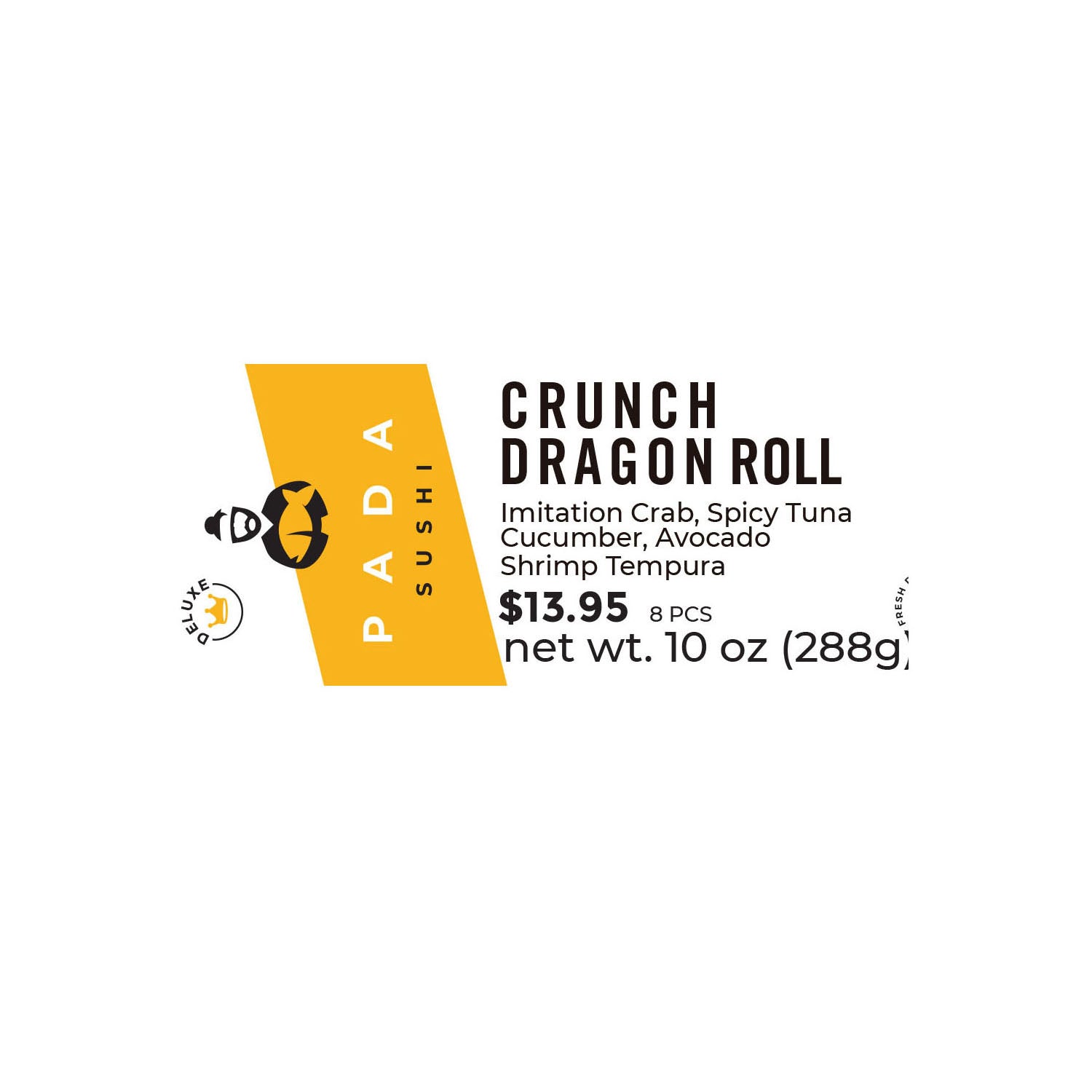 Label - Crunchy Dragon Roll