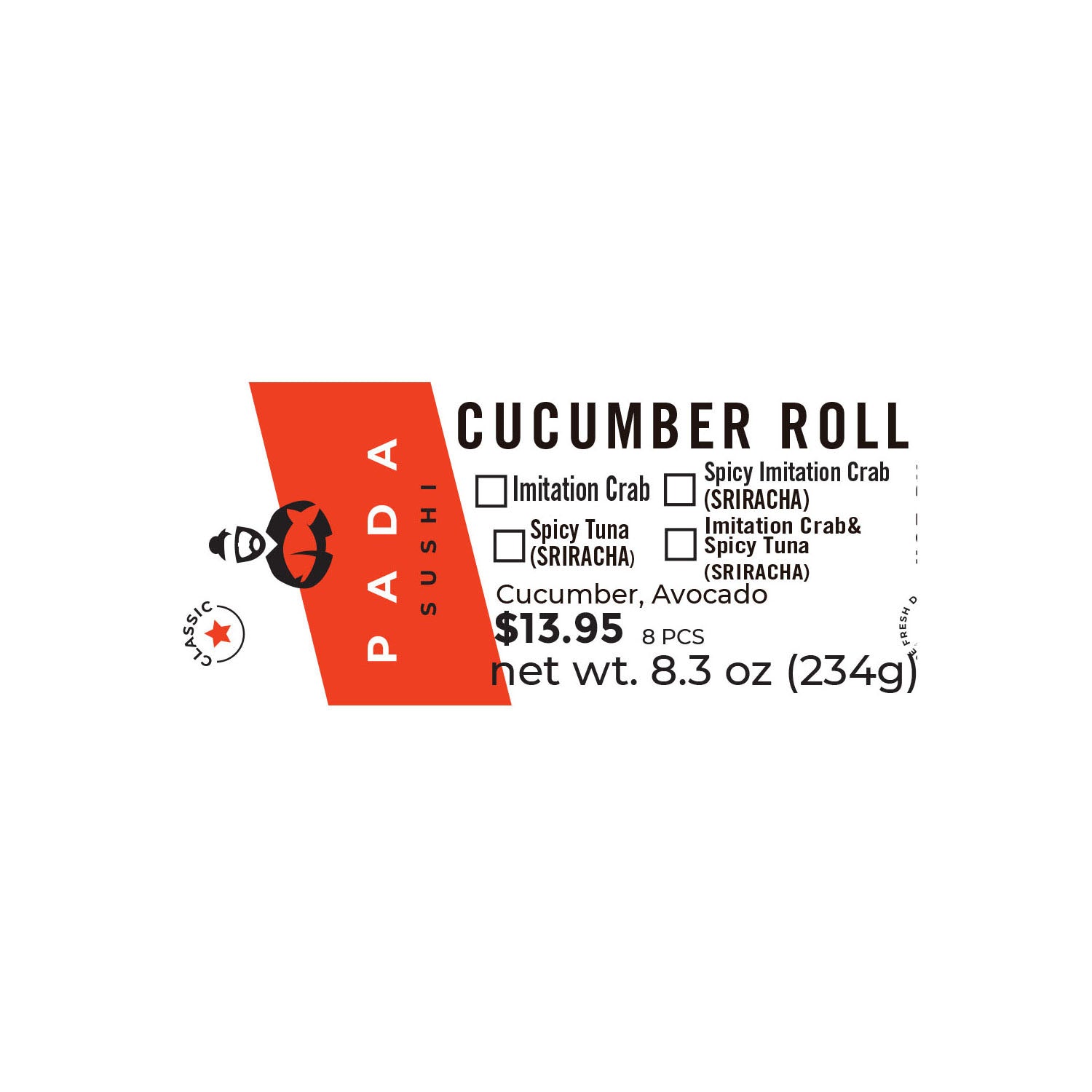 Label - Cucumber Roll