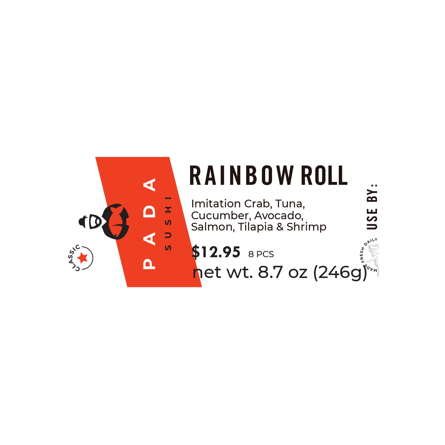 Label - Rainbow Roll