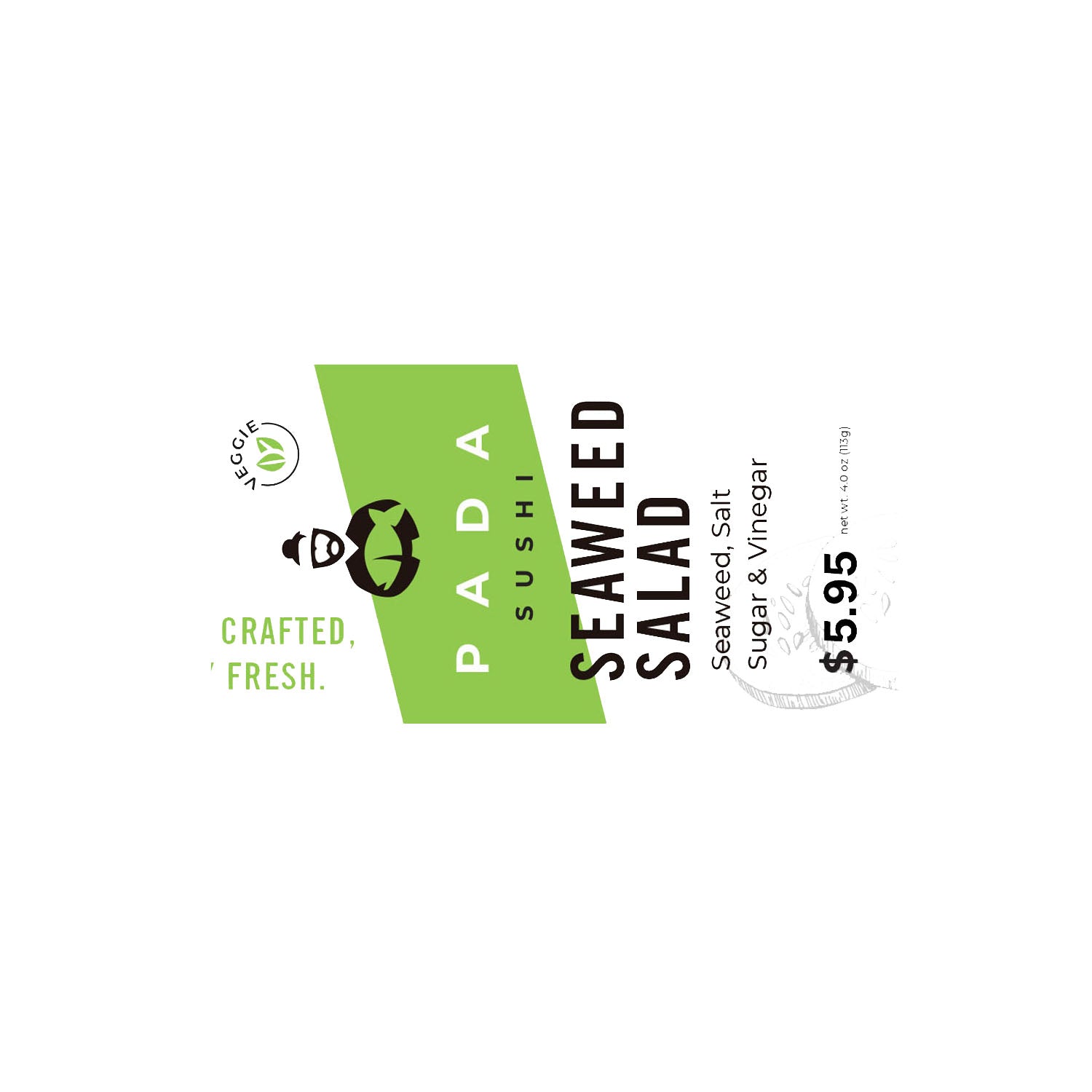 Label - Seaweed Salad