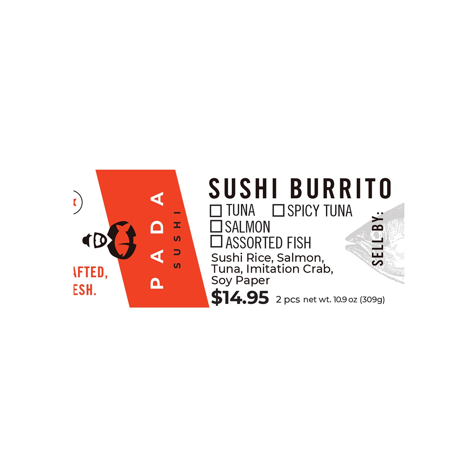 Label - Sushi Burrito