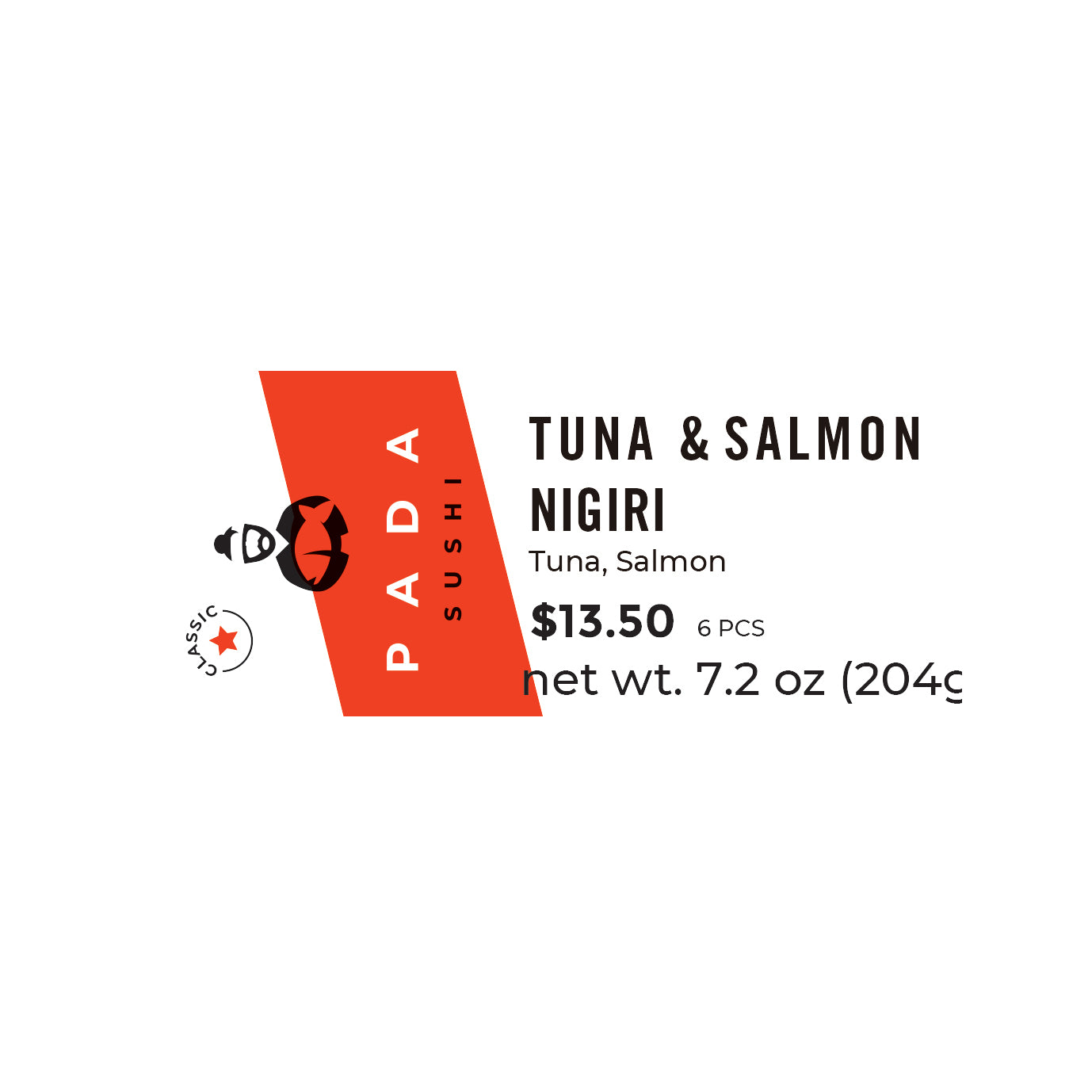 Label - Tuna & Salmon Nigiri